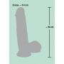 Duże grube dildo jak żywy penis na przyssawce 20cm - 14