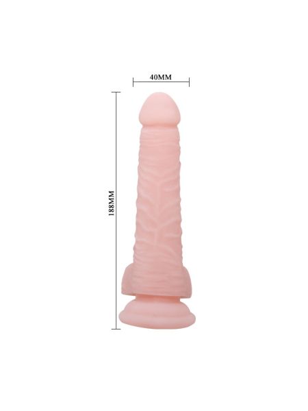 Duże grube dildo z przyssawką i jądrami sex 18cm - 3