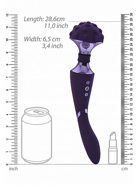 Dwustronny masażer łechtaczki wibrator 28cm 10tryb - 5