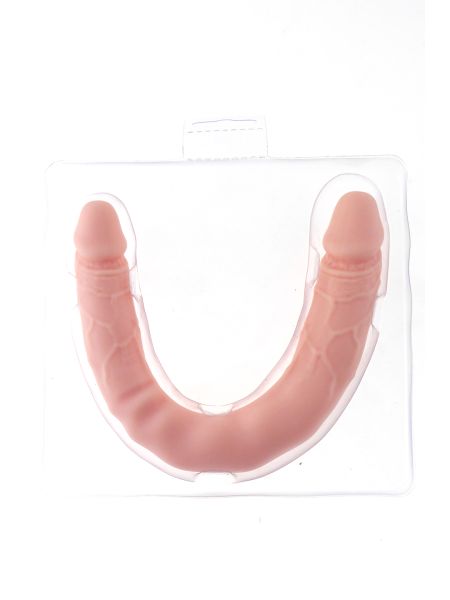 Dwustronny wyginany penis dildo sex członek 30cm - 3