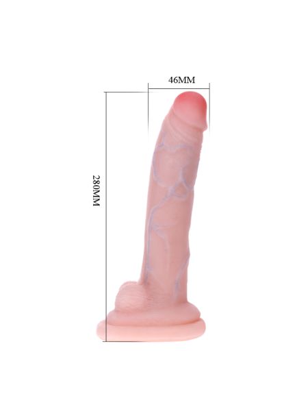 Elastyczny wyginany penis dildo z kręgosłupem 28cm - 5