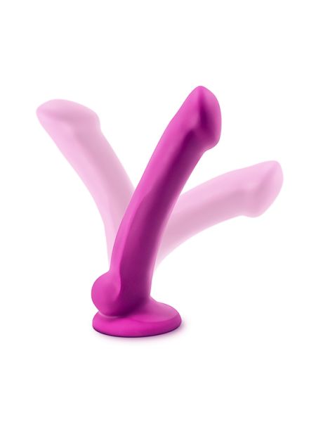 Gładkie silikonowe dildo z przyssawka 16,5 cm - 2