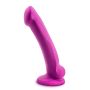 Gładkie silikonowe dildo z przyssawka 16,5 cm - 5