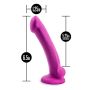 Gładkie silikonowe dildo z przyssawka 16,5 cm - 11