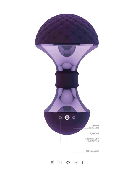 Enoki - Bendable Massager - Purple - 5