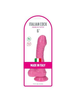 Mały różowy żylasty penis z przyssawką 16 cm - image 2