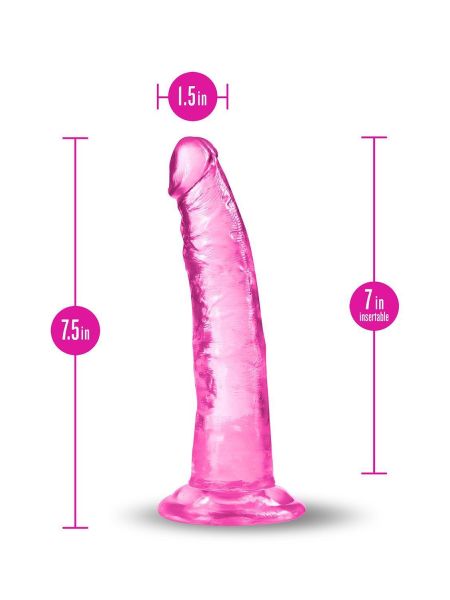 Lekko zagięte dildo mocna przyssawka żylasty trzon - 7