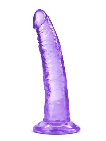 Dildo fioletowe z żylastym trzonem i jądrami  19cm - 5