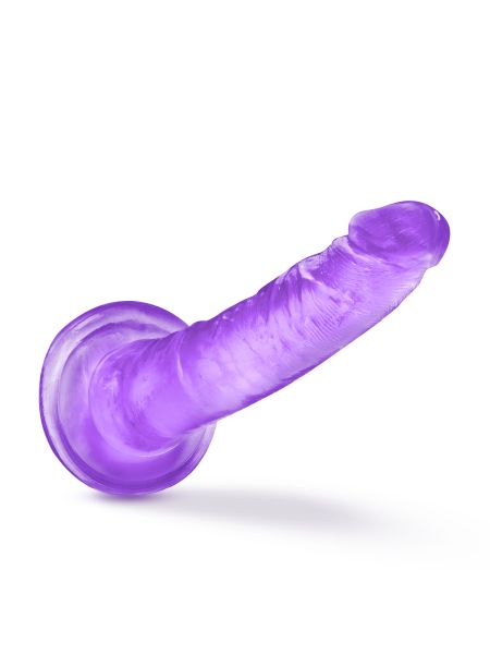 Dildo fioletowe z żylastym trzonem i jądrami  19cm - 8