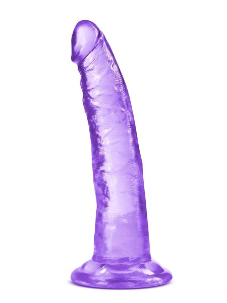 Dildo fioletowe z żylastym trzonem i jądrami  19cm - 3