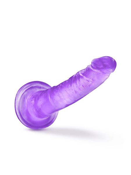 Dildo fioletowe z żylastym trzonem i jądrami  19cm - 6