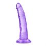 Dildo fioletowe z żylastym trzonem i jądrami  19cm - 3