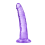 Dildo fioletowe z żylastym trzonem i jądrami  19cm - 6