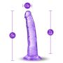 Dildo fioletowe z żylastym trzonem i jądrami  19cm - 12