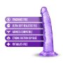 Dildo fioletowe z żylastym trzonem i jądrami  19cm - 13