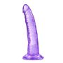 Dildo fioletowe z żylastym trzonem i jądrami  19cm - 4