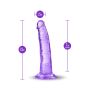 Dildo fioletowe z żylastym trzonem i jądrami  19cm - 8