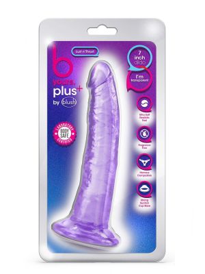 Dildo fioletowe z żylastym trzonem i jądrami  19cm