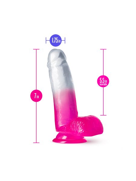 Fikuśne grube sex dildo z przyssawka i jądrami - 5