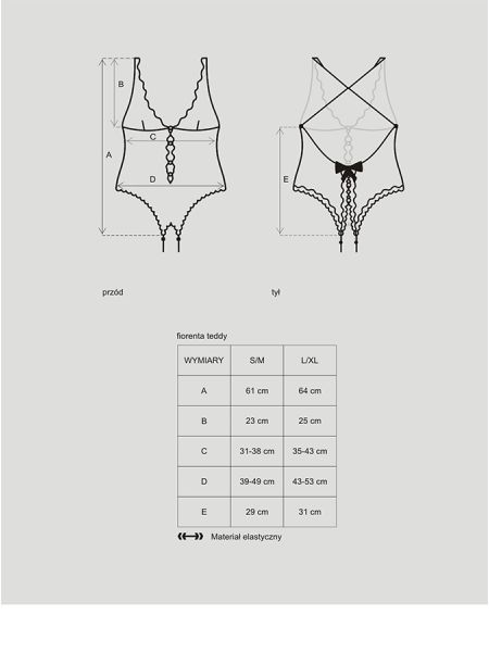 Erotyczne body siateczka otwarty tył fiorenta l/xl - 5