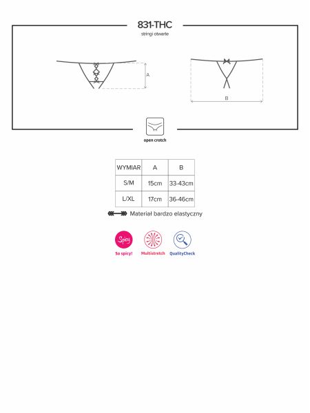 Otwarte seksowne stringi koronkowe obsessive S/M - 9