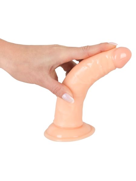 Zakrzywione dildo żylaste penis z przyssawką 18cm - 13