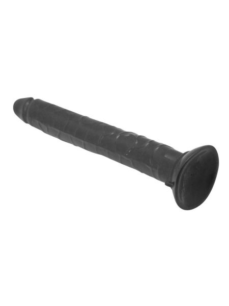 Mega długie czarne dildo z przyssawką żylaste 32cm - 3