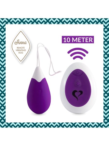 FeelzToys - Anna Vibrating Egg Remote Deep Purple