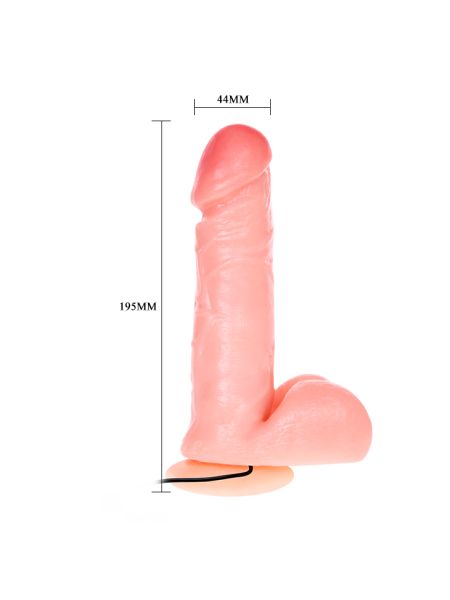 Elastyczny wibrujący sztuczny penis żylaste dildo - 5