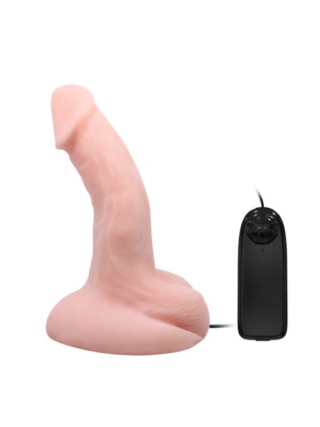 Zakrzywiony realistyczny penis z wibracjami 20 cm - 2