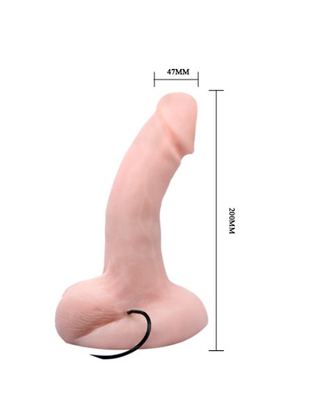 Zakrzywiony realistyczny penis z wibracjami 20 cm - 5