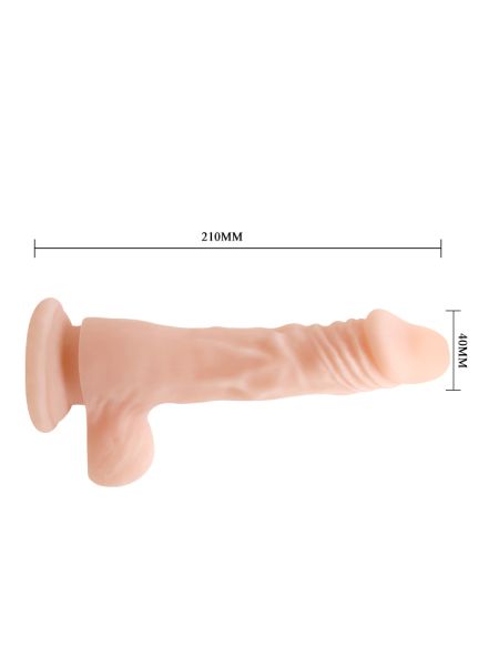 Realistyczne dildo przyssawką żylasty penis 21 cm - 4