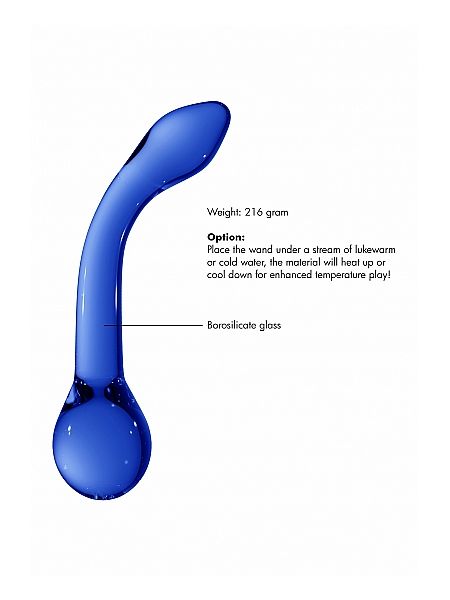 Szklane wodoodporne dildo do anusa i pochwy 18,5cm - 8