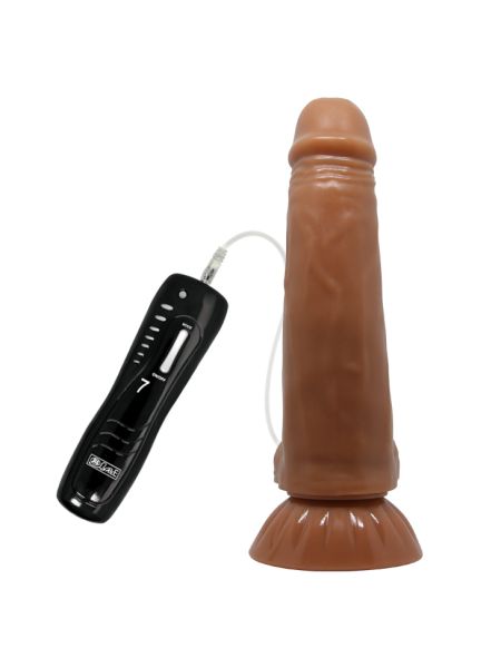 Miękkie realistyczne dildo z wibracjami 18,5 cm - 4