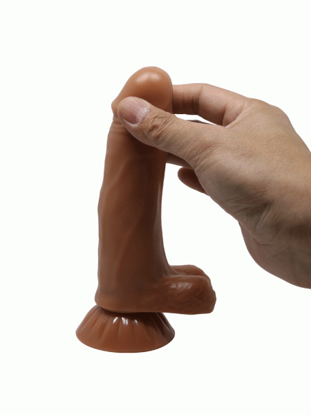 Miękkie realistyczne dildo z wibracjami 18,5 cm - 6