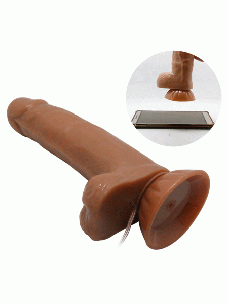 Miękkie realistyczne dildo z wibracjami 18,5 cm - 10