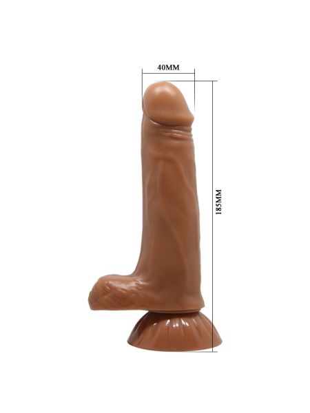 Miękkie realistyczne dildo z wibracjami 18,5 cm - 11