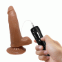 Miękkie realistyczne dildo z wibracjami 18,5 cm - 6