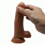 Miękkie realistyczne dildo z wibracjami 18,5 cm - 7