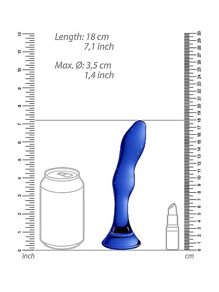 Szklane wodoodporne dildo do anusa i pochwy 15 cm - 5