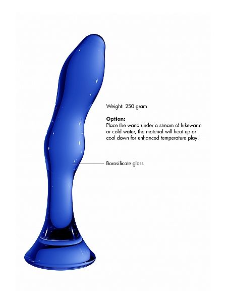 Szklane wodoodporne dildo do anusa i pochwy 15 cm - 10