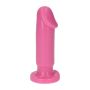 Różowe dildo gładki trzon z mocną przyssawką 15 cm - 15