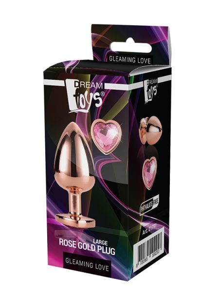 GLEAMING LOVE ROSE GOLD PLUG LARGE - 7