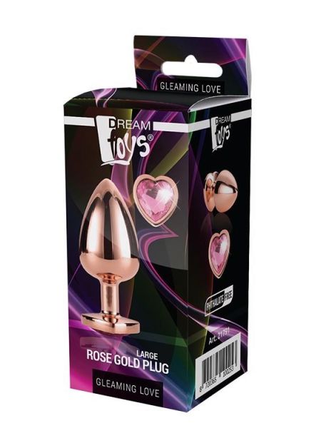 GLEAMING LOVE ROSE GOLD PLUG LARGE - 2