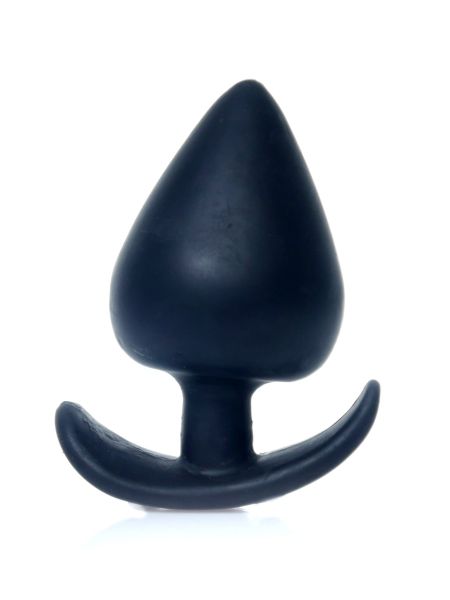 Gładka czarna zatyczka analna duży korek sex plug - 2