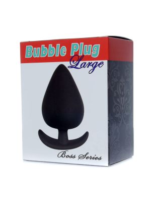 Gładka czarna zatyczka analna duży korek sex plug