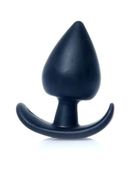 Gładka czarna zatyczka analna korek sex plug 8cm - 2