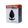 Gładka czarna zatyczka analna korek sex plug 8cm - 2