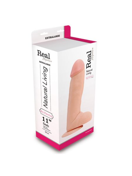 Gładkie w dotyku dildo penis z przyssawką sex 28cm