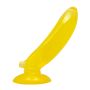 Żółty banan gładkie żelowe dildo z przyssawką - 2